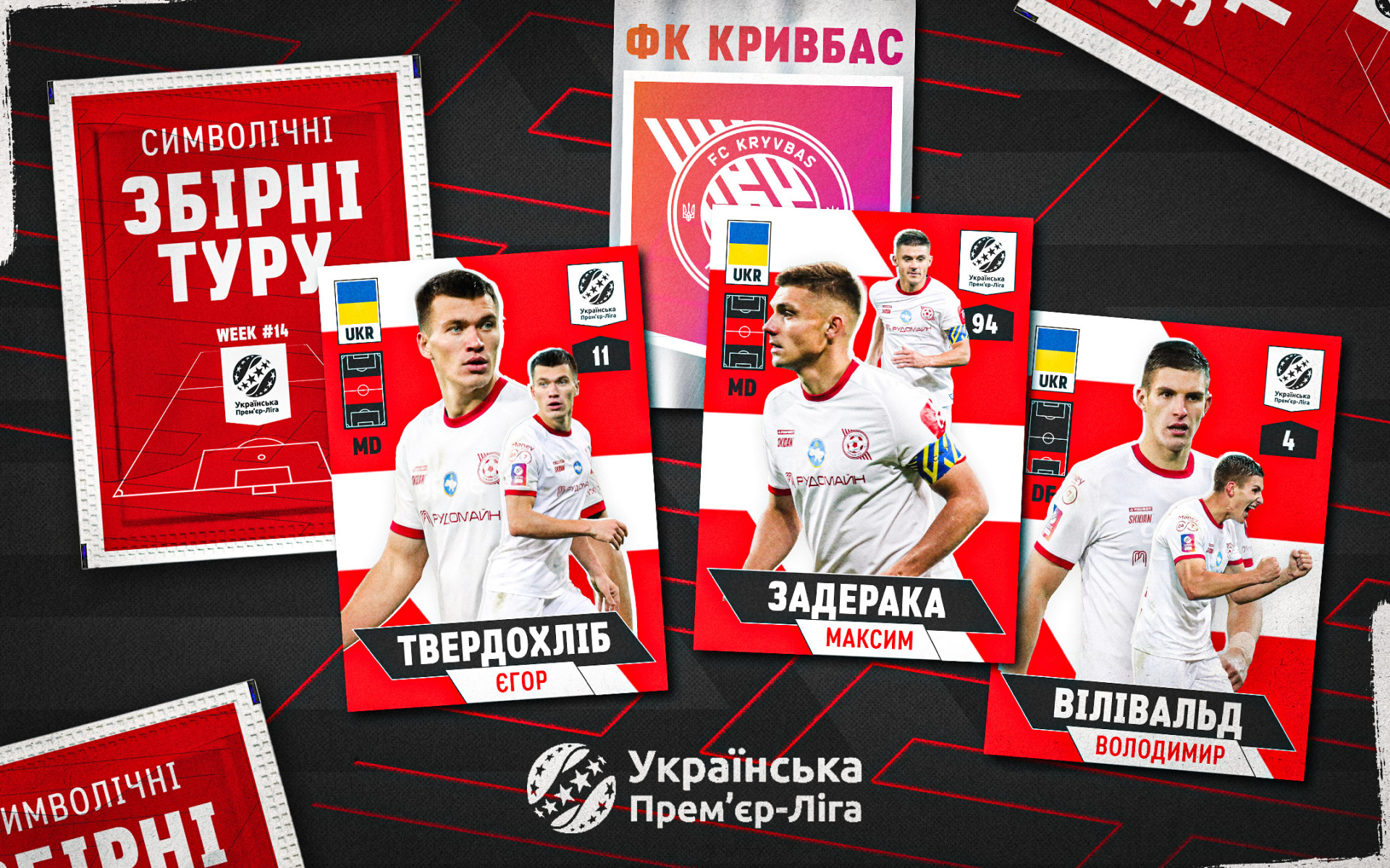 Троє гравців "Кривбасу" - серед найкращих у 14 турі УПЛ!