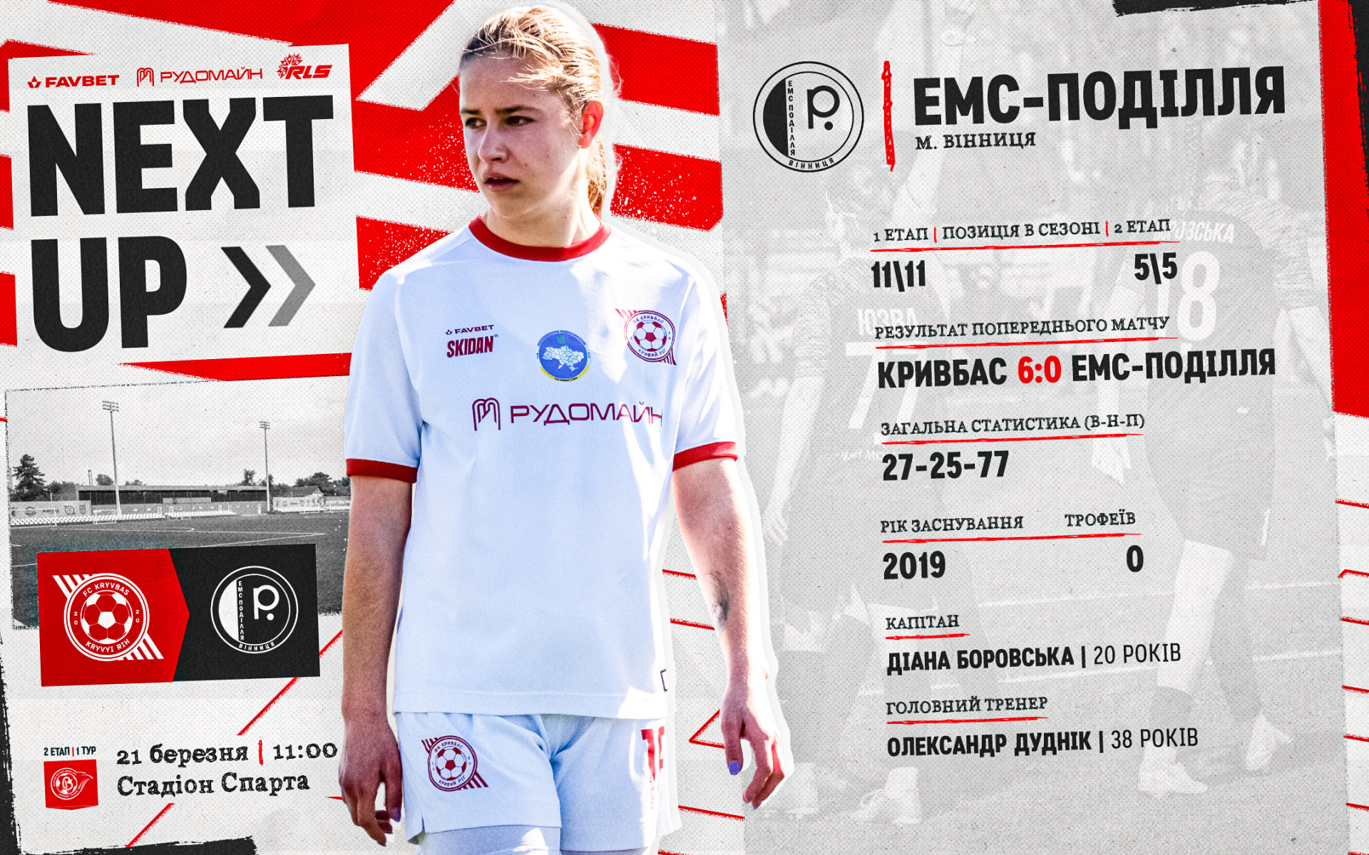 ЖФК "Кривбас" - ЖФК "ЕМС-Поділля": 21 березня о 11:00