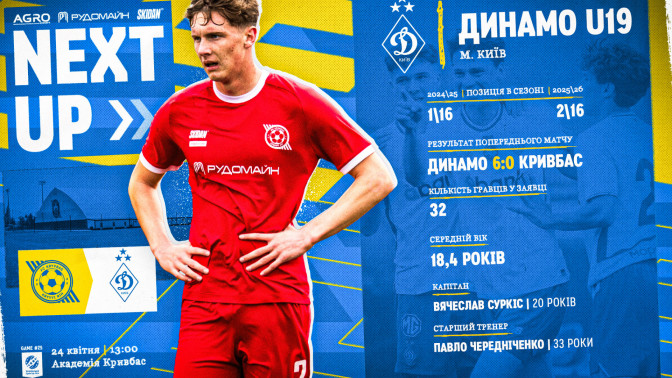 "Кривбас" U-19 - "Динамо" U-19: 24 квітня о 13:00