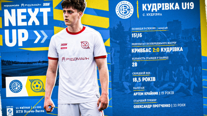 "Кудрівка" U-19 - "Кривбас" U-19: 11 квітня о 11:00